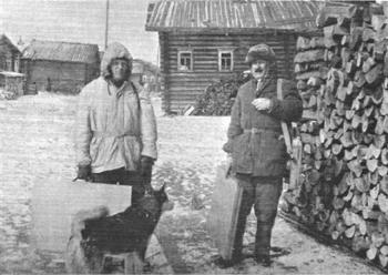 Е.И.Зверьков и В.Ф.Стожаров на Севере. 1965