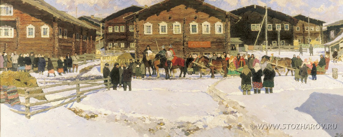 В. Стожаров. «Важгортские проводы зимы». Масло. 1966–1967.